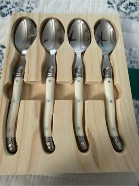 Ivory Cream Dessert Spoon Set - Home Dining laguiole